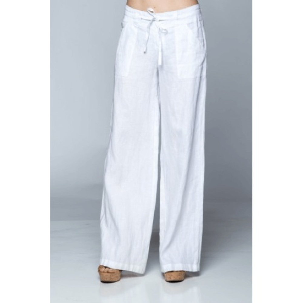 Love tree natural linen wide leg pants